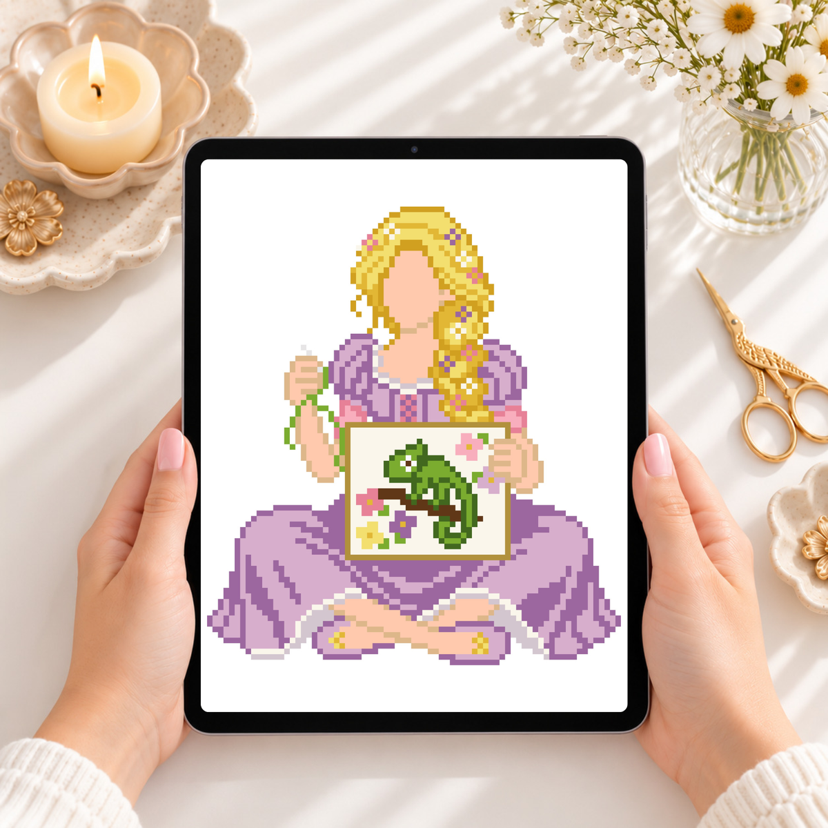 Rapunzel Inspired – Cross Stitch & Needlepoint Pattern