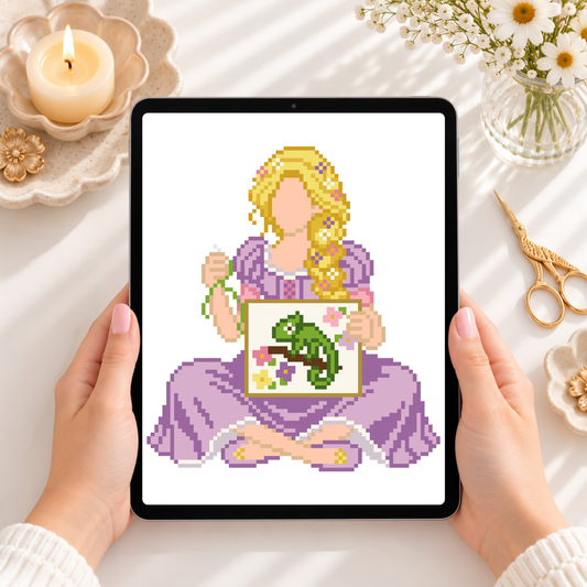 Rapunzel Inspired – Cross Stitch & Needlepoint Pattern