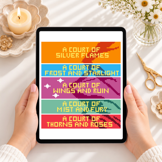 ACOTAR Book Spines – Cross Stitch & Needlepoint Pattern
